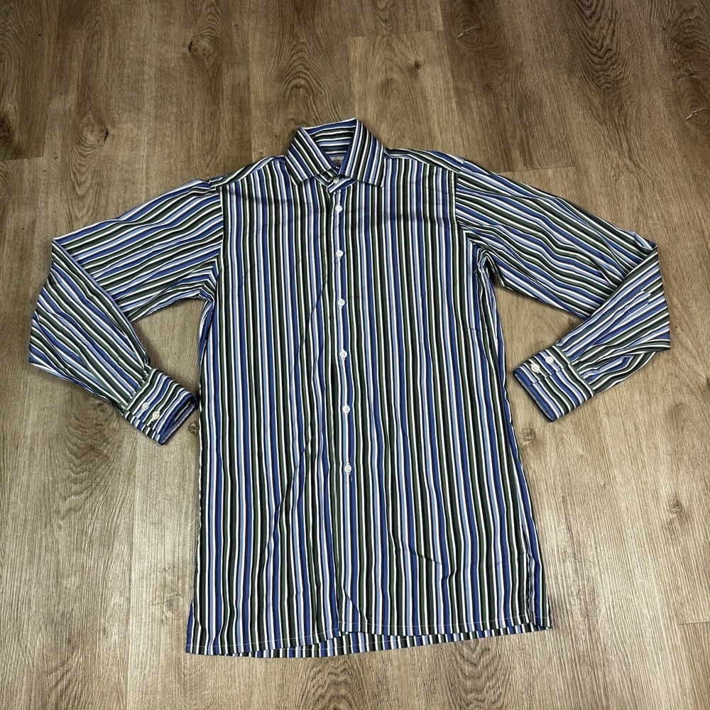 RICHARD‎ JAMES Savile Row Shirt Mens 15/38 Contemporary Striped Button Down